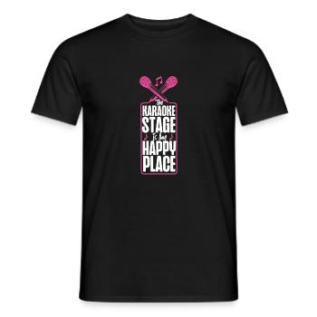 Karaoke Singer The Karaoke Stage - Männer T-Shirt - Schwarz - Vorne - AI Model Male 178 light (178cm)
