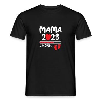 Mama Loading 2023 - Men's T-Shirt - black - Front - AI Model Male 178 light (178cm)