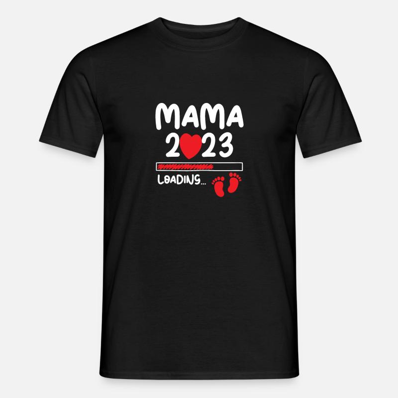 Mama Loading 2023 - Männer T-Shirt - Schwarz