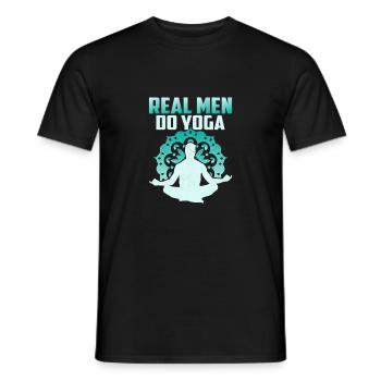 Real Men Do Yoga Class Instructor - Männer T-Shirt - Schwarz - Vorne - AI Model Male 178 light (178cm)