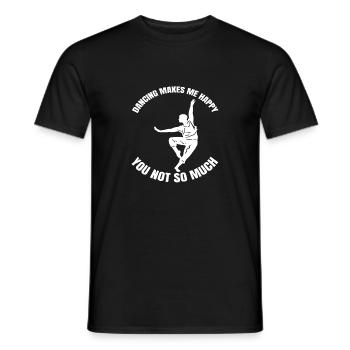Dancing Hobby Dancer Sport Gift Dance Sport - Men's T-Shirt - black - Front - AI Model Male 178 light (178cm)
