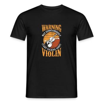 Violin Violinist Vintage Retro - Männer T-Shirt - Schwarz - Vorne - AI Model Male 178 light (178cm)