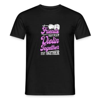 Violon Violoniste Besties Buddies - T-shirt homme - noir - Devant - AI Model Male 178 light (178cm)
