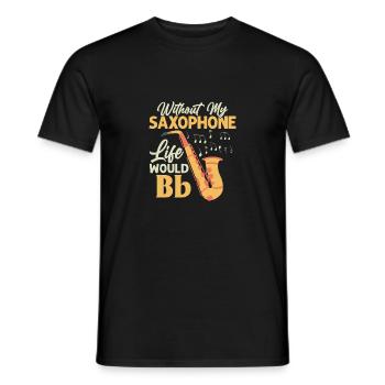 Sans mon saxophone, la vie serait bb saxophoniste saxophoniste - T-shirt homme - noir - Devant - AI Model Male 178 light (178cm)
