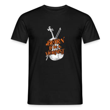 Violin Violinist Vintage Born To - Men's T-Shirt - black - Front - AI Model Male 178 light (178cm)
