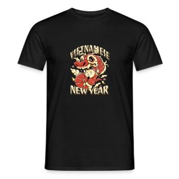 Chat du Nouvel An vietnamien 2023 I Cadeau - T-shirt homme - noir - Devant - AI Model Male 178 light (178cm)
