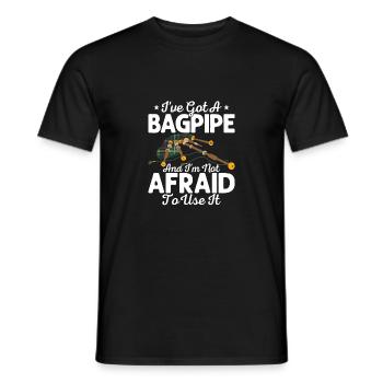 I've Got A Bagpipe And I'm Not Afraid To Use It Ba - Männer T-Shirt - Schwarz - Vorne - AI Model Male 178 light (178cm)