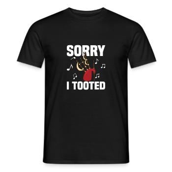Sorry I Tooted Bagpiper Scotsman Bagpiping - Männer T-Shirt - Schwarz - Vorne - AI Model Male 178 light (178cm)