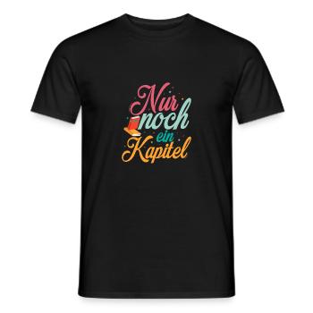 Nur noch ein Kapitel Buch Lesen - Männer T-Shirt - Schwarz - Vorne - AI Model Male 178 light (178cm)