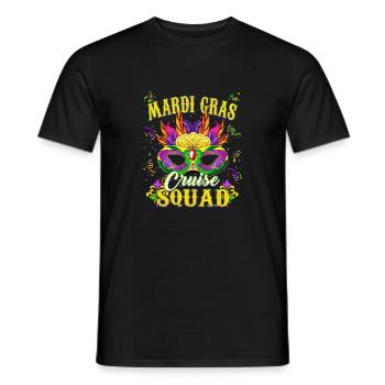Mardi Gras Kreuzfahrt Sqaud - Männer T-Shirt - Schwarz - Vorne - AI Model Male 178 light (178cm)