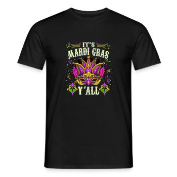 Funny Mardi Gras - It's Mardi Gras Y' All - Men's T-Shirt - black - Front - AI Model Male 178 light (178cm)