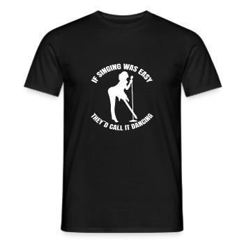 Singer Band Musicians Hobby singers Singing Singing - Men's T-Shirt - black - Front - AI Model Male 178 light (178cm)