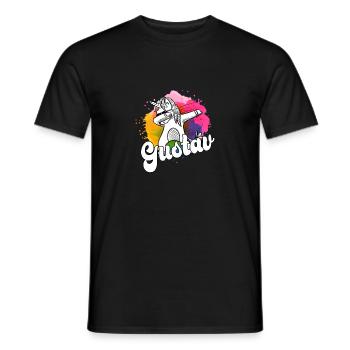GUSTAV - Schöner Jungen Name mit Coolem Einhorn - Männer T-Shirt - Schwarz - Vorne - AI Model Male 178 light (178cm)