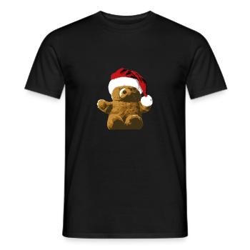 Teddy Bear Teddy Bear Cartoon Teddy bear Christmas - Men's T-Shirt - black - Front - AI Model Male 178 light (178cm)
