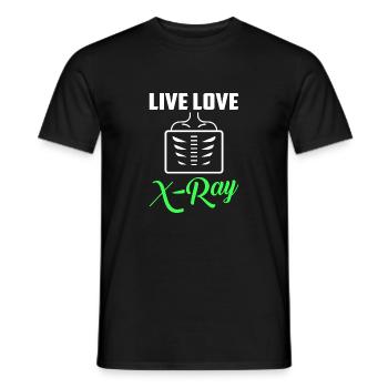 Live Love X-Ray X-Ray Rad Tech Radiology - Männer T-Shirt - Schwarz - Vorne - AI Model Male 178 light (178cm)