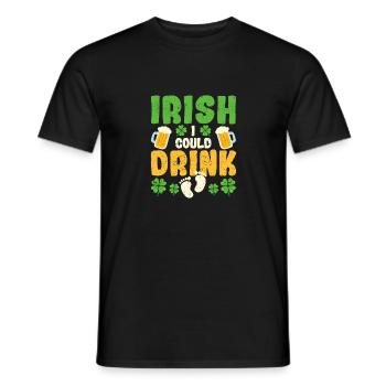 Irish I Could Drink Schwangerschaftsankündigung - Männer T-Shirt - Schwarz - Vorne - AI Model Male 178 light (178cm)