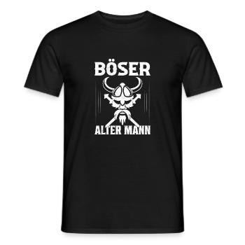 Evil Old Man Warrior Vikings - Men's T-Shirt - black - Front - AI Model Male 178 light (178cm)