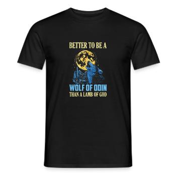 Better To Be A Wolf Of Odin Than A Vikings Norse - Männer T-Shirt - Schwarz - Vorne - AI Model Male 178 light (178cm)