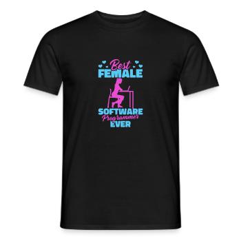 Développeur Coder Programmer Software - T-shirt homme - noir - Devant - AI Model Male 178 light (178cm)