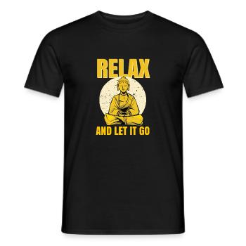 Kundalani Reiki Symbols Namaste Yoga Buddha Relax - Men's T-Shirt - black - Front - AI Model Male 178 light (178cm)