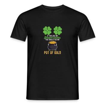 Wenn Sie meine Shamrocks mögen, sollten Sie meinen - Männer T-Shirt - Schwarz - Vorne - AI Model Male 178 light (178cm)