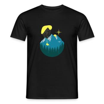 gleitschirm paraglider - Männer T-Shirt - Schwarz - Vorne - AI Model Male 178 light (178cm)