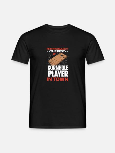 Cornhole Blind Hole Game Funny - Men's T-Shirt - black