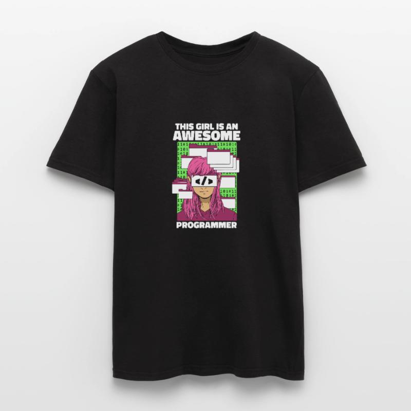 Developer Coder Programmer Girl Men's T-Shirt