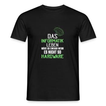 Das Informatik Leben wäre so einfach Programmierer - Männer T-Shirt - Schwarz - Vorne - AI Model Male 178 light (178cm)