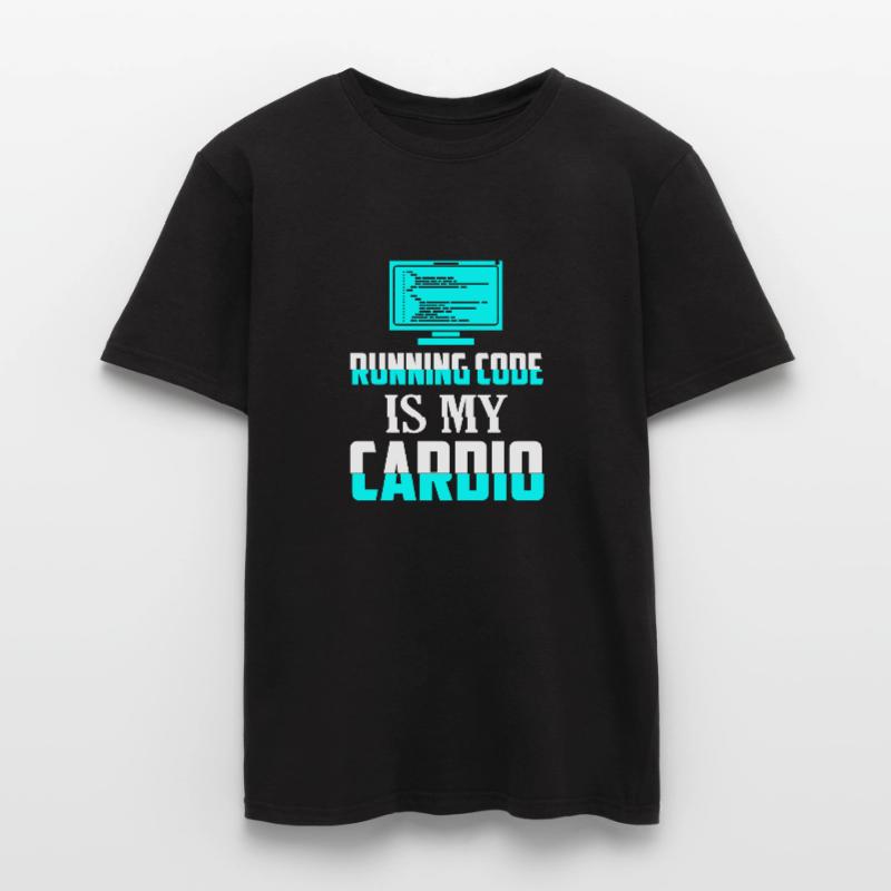 Running Code Is My Cardio Coding Software Männer T-Shirt