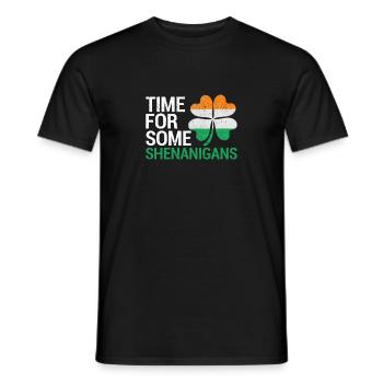 C’est l’heure des manigances La Saint-Patrick - T-shirt homme - noir - Devant - AI Model Male 178 light (178cm)