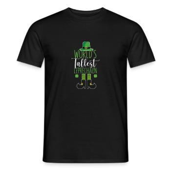 World's Largest Leprechaun Irish St. Patrick's Day - Men's T-Shirt - black - Front - AI Model Male 178 light (178cm)