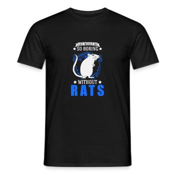 Rat Gift Rat domestique Rat Propriétaire - T-shirt homme - noir - Devant - AI Model Male 178 light (178cm)