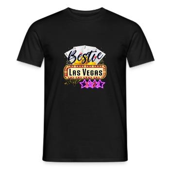 Bestie Las Vegas Reise 2023 - Männer T-Shirt - Schwarz - Vorne - AI Model Male 178 light (178cm)