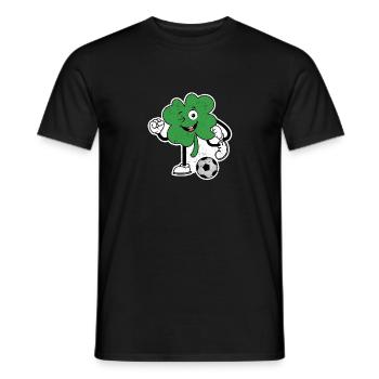Football Clover Lucky Clover Irish St. Patrick - Men's T-Shirt - black - Front - AI Model Male 178 light (178cm)
