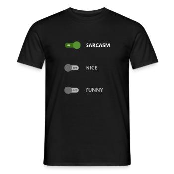 Sarcasm - Men's T-Shirt - black - Front - AI Model Male 178 light (178cm)
