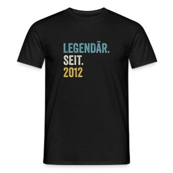 11 Jahre Legendär Seit 2012 11. Geburtstag - Männer T-Shirt - Schwarz - Vorne - AI Model Male 178 light (178cm)
