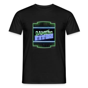 humor gift even left my gaming dice dice - Men's T-Shirt - black - Front - AI Model Male 178 light (178cm)