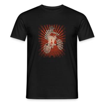 Mountainbike Downhill - Männer T-Shirt - Schwarz - Vorne - AI Model Male 178 light (178cm)