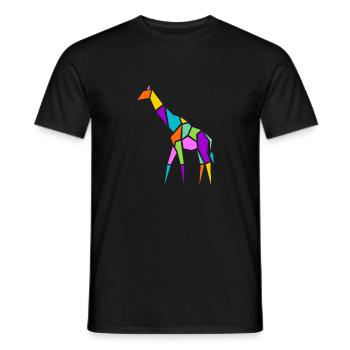 Geometrische Giraffe - Männer T-Shirt - Schwarz - Vorne - AI Model Male 178 light (178cm)