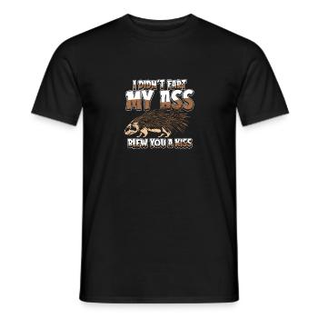 Stachelschwein Humor - Männer T-Shirt - Schwarz - Vorne - AI Model Male 178 light (178cm)
