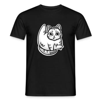 Cat balls - Men's T-Shirt - black - Front - AI Model Male 178 light (178cm)