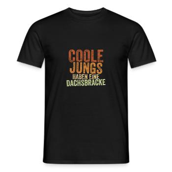 Dachsbracke - Männer T-Shirt - Schwarz - Vorne - AI Model Male 178 light (178cm)