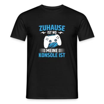 Zuhause Ist Wo Meine Konsole Ist - Männer T-Shirt - Schwarz - Vorne - AI Model Male 178 light (178cm)