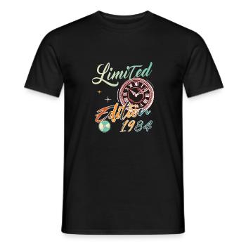 Limited edition 1984 - vintage birthday gift - Men's T-Shirt - black - Front - AI Model Male 178 light (178cm)