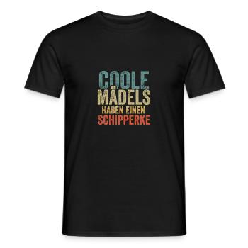 Schipperke - Männer T-Shirt - Schwarz - Vorne - AI Model Male 178 light (178cm)