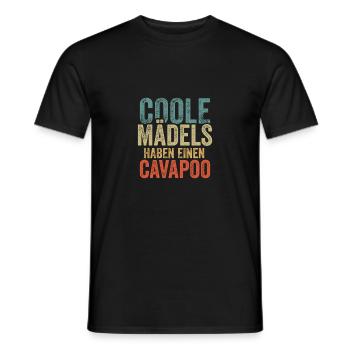 Cavapoo - Männer T-Shirt - Schwarz - Vorne - AI Model Male 178 light (178cm)