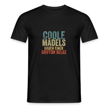 Griffon Belge - Männer T-Shirt - Schwarz - Vorne - AI Model Male 178 light (178cm)