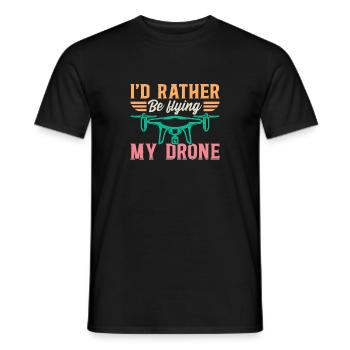 Je préfère piloter mon drone - Drone Quadcopter D - T-shirt homme - noir - Devant - AI Model Male 178 light (178cm)