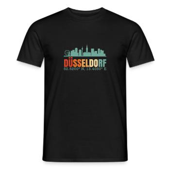 Dusseldorf - T-shirt homme - noir - Devant - AI Model Male 178 light (178cm)